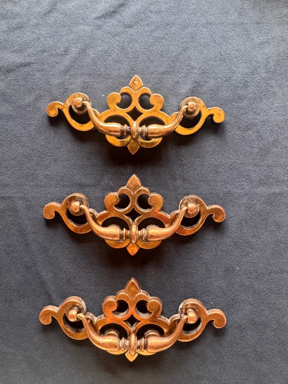 Vintage style Chippendale period brass drawer pulls